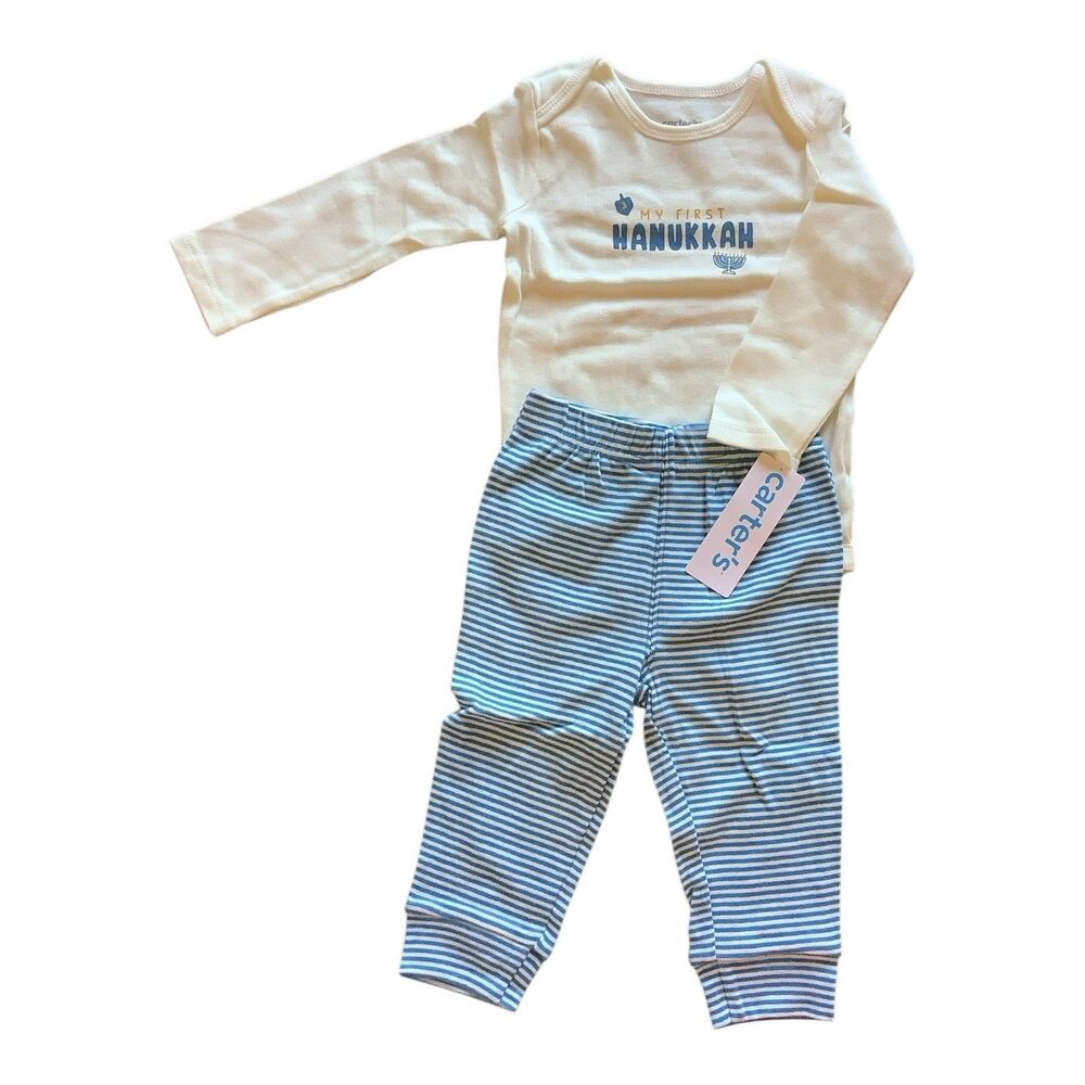 Carter’s My First Hanukkah Body Suit And Pants Size 9 Mo New